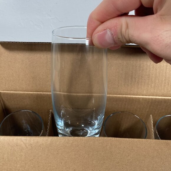 Real Living - Stemless Flute Glasses - Clear - Set of 4 - NWT - Picture 11 of 12